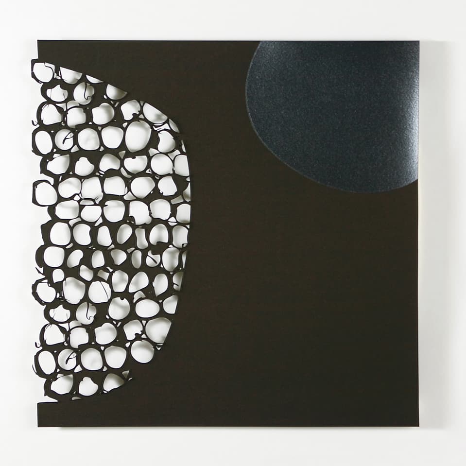 Circles XV, Laser cut screen print, 38 cm x 38 cm, edition of 15, signed and numbered on reverse © Jenny Smith